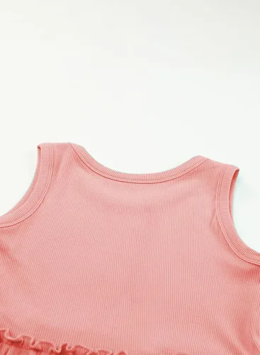 Vista 6 de blibean Vestido de verano sin mangas para niñas, trajes cómodos talla 4-13 años