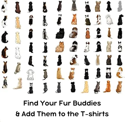 Vista 3 de Gossby Camisa personalizada con texto en inglés «A Girl & Her Dog» para mujeres, amantes de los perros con nombres, 7 tamaños, 5