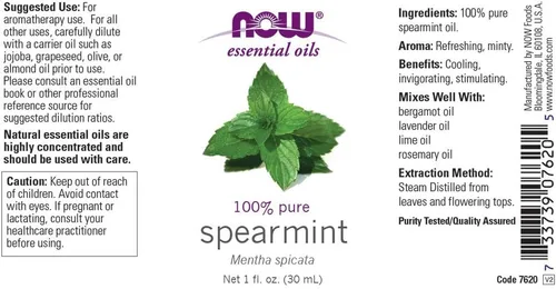 Vista 2 de NOW - Aceite de menta verde, 1 onza (paquete de 2)