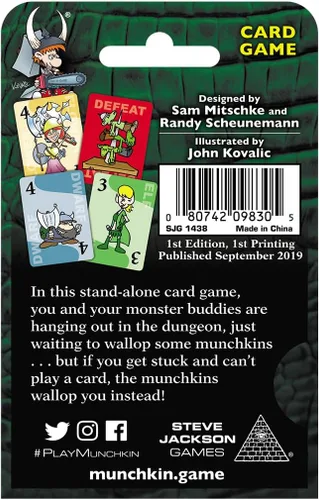 Vista 2 de Munchkin Mighty Monsters - Juego de cartas familiar de ritmo rápido, para adultos Teens, Kids, and Family, Ages 6+, For 3, 6 Players, Average Play