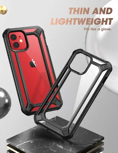 Vista 4 de SupCase Unicorn Beetle EXO Series Funda para iPhone 12 / iPhone 12 Pro (versión 2020) 6.1 pulgadas, funda protectora híbrida transparente premium