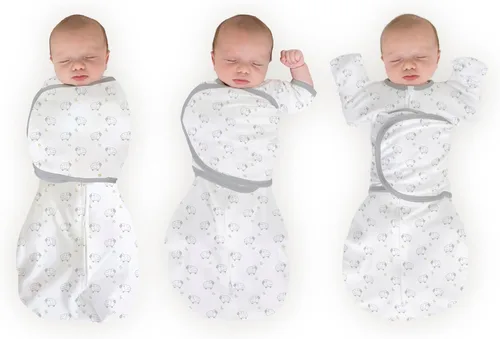 Vista 26 de SwaddleDesigns Saco Envolvente Omni de 6 Vías con Brazos Arriba para Recién Nacido, Más Opciones para Calmar el Reflejo de Sobresalto, Mejora