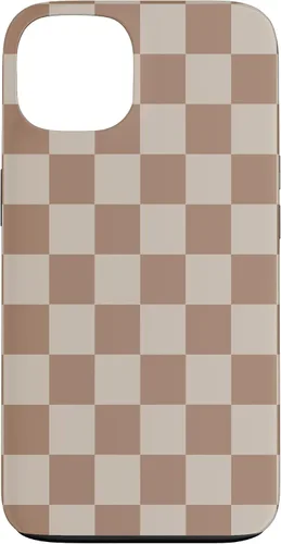Vista 7 de Bonita funda Classic Dark Brown Checkered Big Checkerboard para iPhone 16