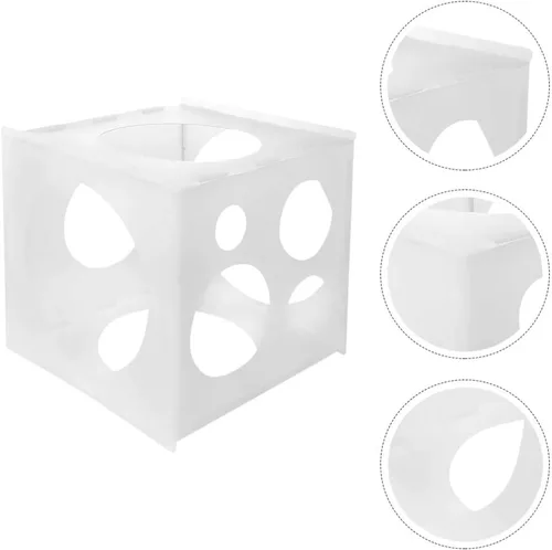 Vista 7 de ABOOFAN Caja de medición de globos de plástico de 11 agujeros, herramienta de medición de tamaño de globo para decoración de globos, arcos