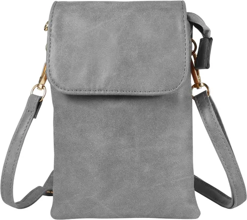 Vista 5 de Bolso de teléfono con correa cruzada para Samsung Galaxy A15 5G A05S A04S A14 A13 A23 A53 A54 A32 A42 S24 Ultra S23 Fe S22 Plus marrón (A- Brown)