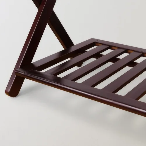 Vista 11 de Casual Home estantería para equipaje con estante, madera maciza, Madera, Espresso