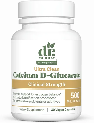 Vista 9 de Dr. Murray's Calcio D-Glucarato 500 mg Cápsulas Veganas, Ayuda de Estrógeno