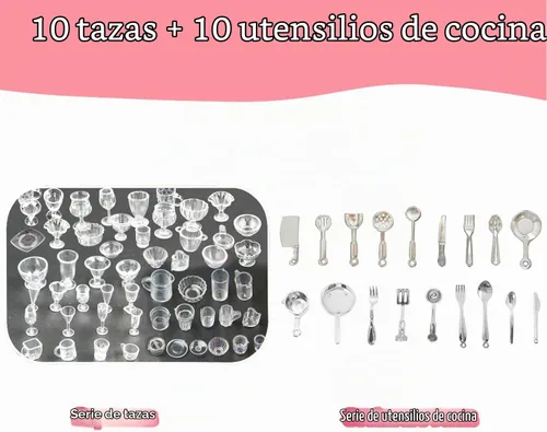 Vista 6 de 150 piezas de comida en miniatura, bebidas, botellas, accesorios para casa de muñecas, 1:12, mini cosas, juego de juguetes, cocina simulada, juego