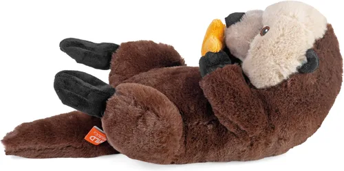 Vista 5 de Wild Republic Ecokins, nutria marina, animal de peluche, 12 pulgadas, regalo para niños, juguete de peluche, hecho de botellas de agua recicladas