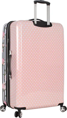 Vista 3 de Betsey Johnson Maleta rígida de equipaje de 3 piezas con ruedas giratorias (20 pulgadas, 26 pulgadas, 30 pulgadas) (talla única, puntal flamenco)..