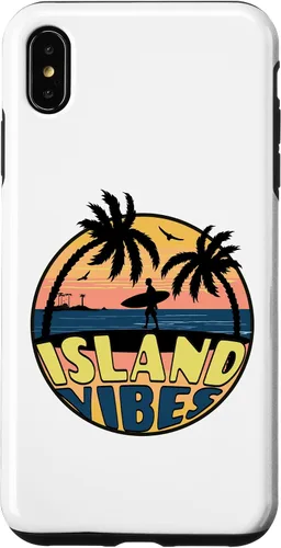 Vista 7 de iPhone 15 Island Vibes - Relaxed - Beach Scene - Surfer - Palm Trees Case