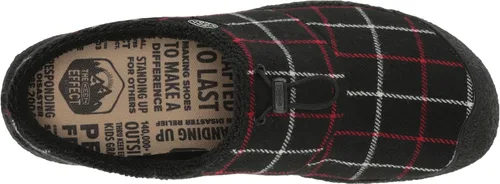 Vista 5 de KEEN Pantuflas Howser 3 Slide cómodas y duraderas para mujer, Cuadros Negros
