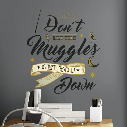 Vista 2 de RoomMates RMK3608GM Harry Potter Muggles - Calcomanías de pared gigantes para despegar y pegar