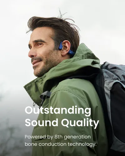 Vista 3 de SHOKZ OpenRun Mini (AfterSHOKZ Aeropex Mini) - Auriculares deportivos Bluetooth con conducción ósea (renovado)