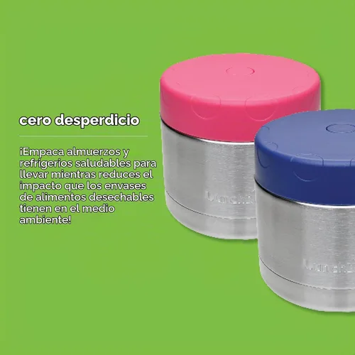 Vista 4 de LunchBots Termo térmico de acero inoxidable de 12 onzas de boca ancha – Termo aislado con tapa ventilada – Mantiene la comida caliente o fría