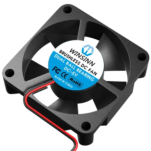 Vista 4 de WINSINN Ventilador de 1.378 in, 5 V, rodamiento de bolas dual, sin escobillas, 3510, 1.378 x 0.394 in, alta velocidad (paquete de 5 unidades)