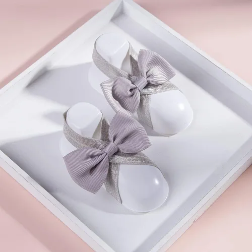 Vista 6 de Sandalias con Flor para Pies Descalzos de Niña Bebé para Recién Nacidos (0-3T)