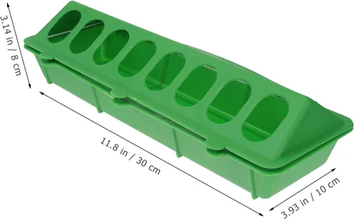 Vista 3 de DOITOOL Comedero de plástico para aves de corral con tapa abatible, 3 unidades, para palomas, codornices, patos, aves, bandeja de alimentación