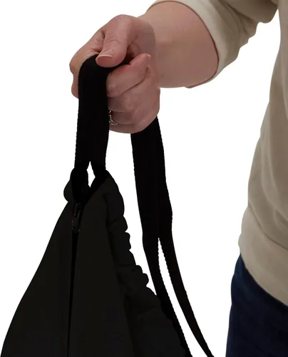 Vista 5 de Household Essentials Bolsa de lavandería para colgar en la puerta, bolsa de lona lavable con asa de bucle, capacidad para dos cargas de lavandería