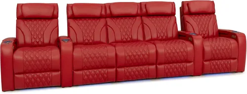 Vista 42 de Seatcraft Luminis LT - Asiento de cine en casa, reclinable, color rojo