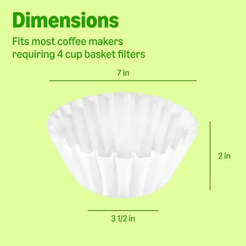 Vista 4 de Amazon Basics Filtros de café para cafeteras de 1 a 4 tazas, color blanco, 200