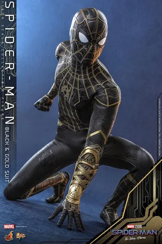 Vista 6 de Hot Toys 16 Spider-Man - Traje negro y dorado - Spider-Man No Way Home