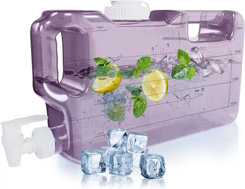Vista 10 de Dispensador de agua para refrigerador HydraFitt de 1.1 galones – Contenedor de agua para refrigerador delgado a prueba de fugas con llave – Jarra