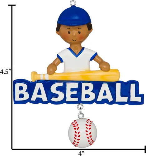 Vista 4 de Adorno de béisbol personalizado 2025 – Adornos de béisbol con letras para árbol de Navidad, decoraciones de fiesta de béisbol, regalos de béisbol