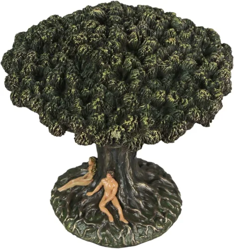 Vista 2 de Veronese Design 6 3/4 pulgadas de alto Wiccan Triple Moon Sigil árbol de la vida, escultura de resina bronceada fundida en frío, celta, nórdico