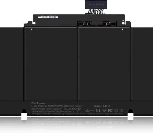 Vista 4 de BatPower A1417 - Batería de repuesto para computadora portátil Apple Mid 2012 Principios de 2013 MacBook Pro de 15 pulgadas Retina A1398 EMC 2512