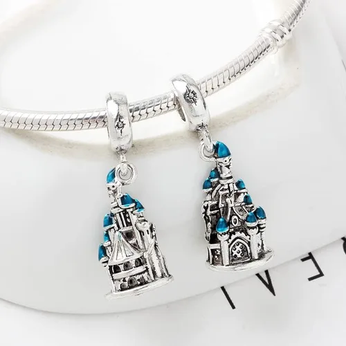 Vista 4 de 925 Sterling Silver Charms for Bracelets and Necklaces Castle Travel Beads Family Tree Charms Jewelry Gift for Women Girls