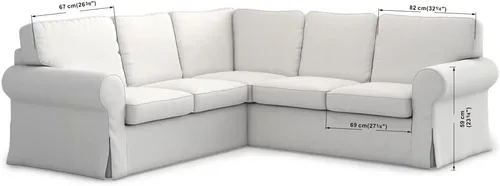 Vista 2 de TLYESD Ektorp - Funda seccional de repuesto para funda de sofá IKEA Ektorp, funda de sofá modular Ektorp, solo funda de sofá Ektorp de 2 x 2