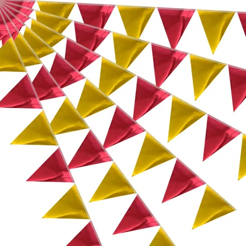 Vista 24 de Banderín de camuflaje de 49 pies, banderas triangulares de camuflaje del ejército para decoraciones de fiesta de cumpleaños