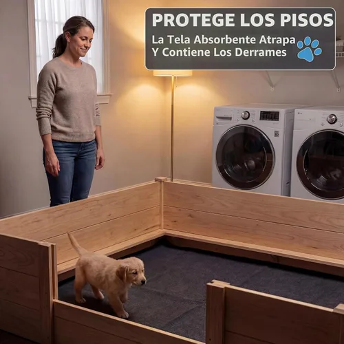 Vista 2 de Drymate Alfombrilla Forro para Caja de Parto, Lavable a Máquina, Súper Absorbente, Impermeable, Secado Rápido, Antideslizante, Reutilizable