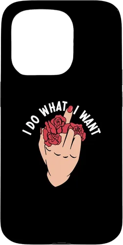 Vista 14 de I Do What I Want Middle Finger Flowers Women Case for iPhone 16
