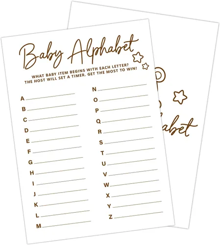 Vista 11 de 30 PCS Tarjetas de Predicciones y Consejos de Bebé Oso, Juego de Baby Shower para Niño Niña, Neutral de Género Fiesta de Revelación de Género