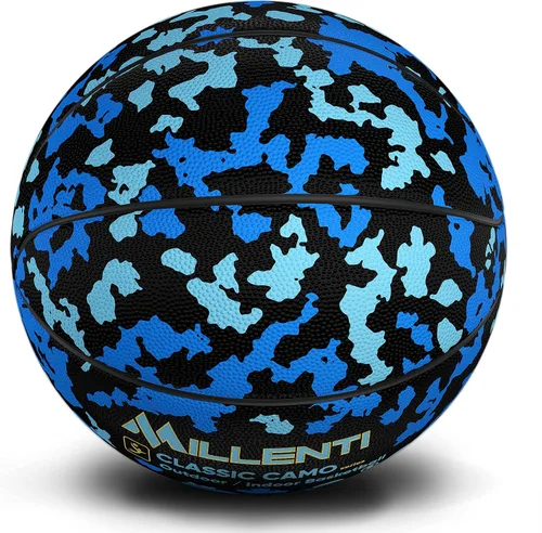Vista 9 de Millenti Street-Wise - Balones de baloncesto de camuflaje coloridos destacados para hombres, mujeres, jóvenes, niños, básquetbol callejero fresco al