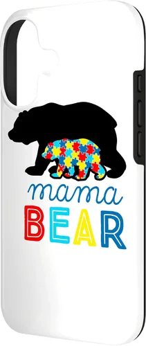 Vista 2 de Autism Awareness Mama Bear Autistic Mom Gift Case for iPhone 17