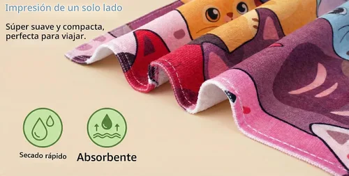 Vista 4 de LIVILAN Toalla de playa grande con diseño de gato gatito, microfibra suave, absorbente, de secado rápido, sin arena, ligera, multiuso para baño