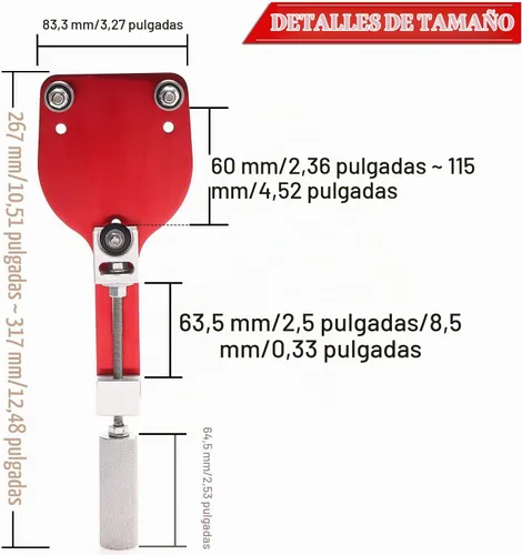 Vista 2 de 77750 Herramienta de corte de filtro de aceite para rango de corte de filtro 2-3/8" - 5" Rojo