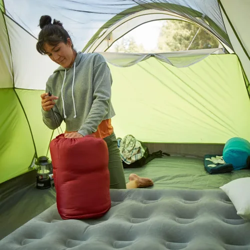 Vista 6 de Coleman Flatlands 30/40/50°F Sleeping Bag, Made from 100% Recycled Material, Big & Tall Options, Cool-Weather Sleeping Bag for Camping, Sleepovers