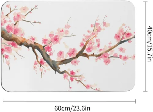 Vista 3 de Tapete de barro de diatomea de alta calidad, suave, súper absorbente con parte inferior antideslizante para baño, tocador, habitación de invitados