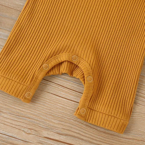 Vista 6 de Paquete de 2 mamelucos unisex para bebé recién nacido, con botones sólidos, para verano, ropa