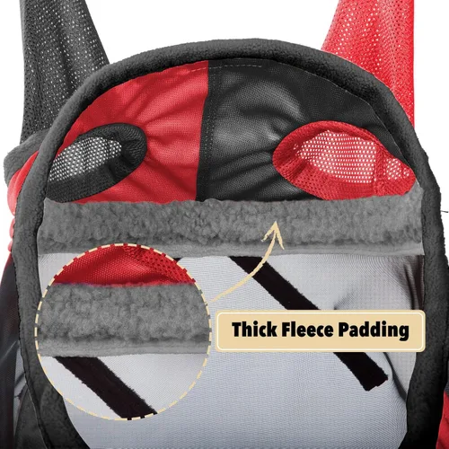 Vista 138 de Harrison Howard Máscara de mosca de caballo luminosa profesional estándar con orejas protección UV para caballo, azul y plateado, pequeño poni Azul