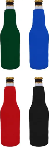 Vista 22 de Botella de cerveza de neopreno en blanco Coolie (1, negro)