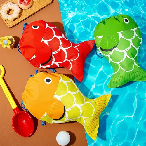 Vista 4 de Weewooday Little Fisherman - Mochila con cordón para fiesta de pesca, suministros de fiesta para niños y niñas, bolsa de regalo para acampar