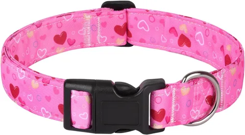 Vista 6 de Collar de perro, collar ajustable para perros pequeños, medianos y grandes, lindo collar de cachorro para perros machos y hembras, bonito diseño