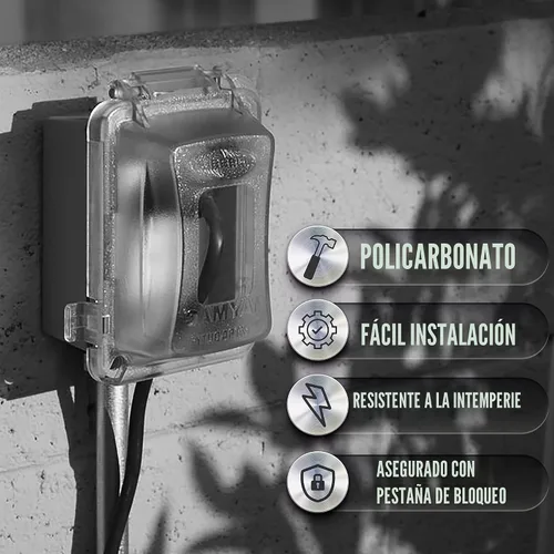Vista 4 de TayMac MM420C - Cubierta de placa de pared de 1 banda no metálica, extra resistente, resistente a la intemperie, de uso en horizontal/vertical