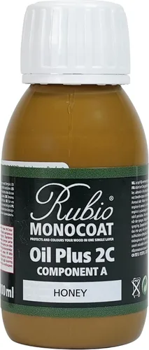 Vista 80 de Rubio Monocoat Muestra de Tinte y Acabado para Madera - Niebla 5% Aceite Plus Parte A Aceite de linaza para madera de secado rápido y ecológico