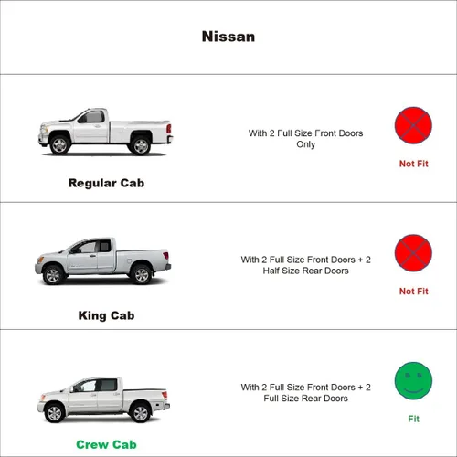 Vista 2 de Sun Rain Guards - Deflector de viento para ventana, 4 piezas de cinta en canal en color humo oscuro para Nissan Titan Crew Cab 2004-2015 194858
